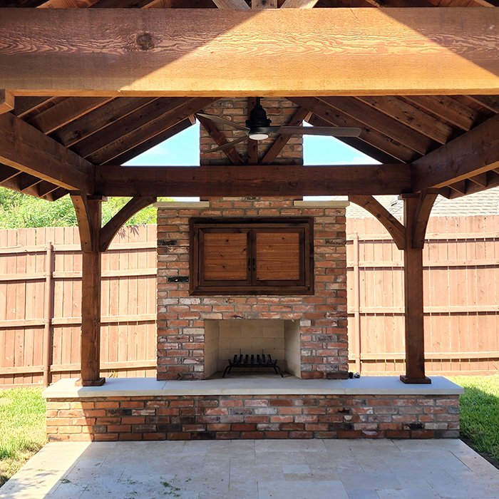 traditional brick fireplace design