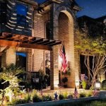 nighttime landscape lighting