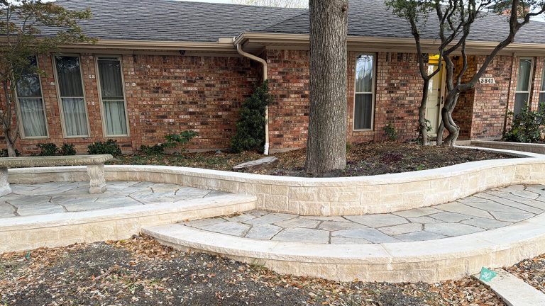 custom stone retaining wall